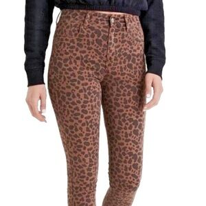 American Eagle Outfitters Brown Leopard Print Women Jeans Size 6